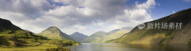 美丽的湖区废水Scafell全景英国