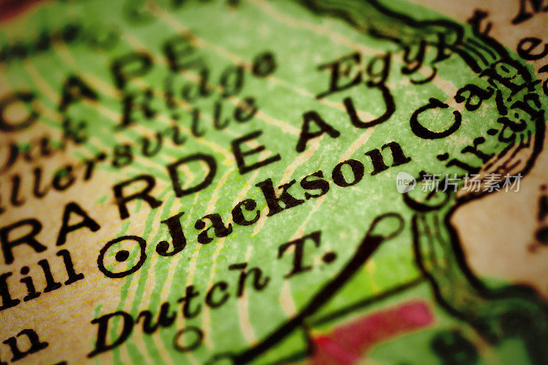 密苏里州杰克逊的古董地图