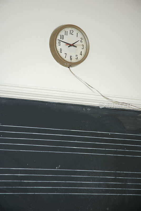 教室里黑板上的时钟