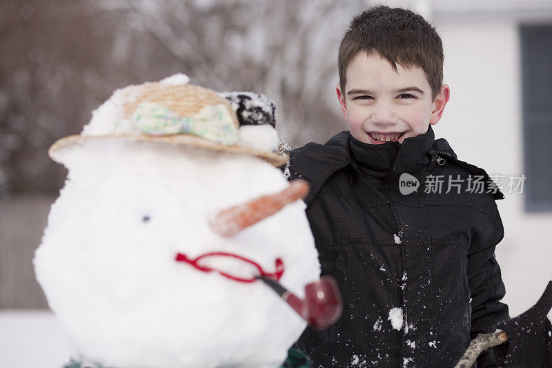 男孩和雪人