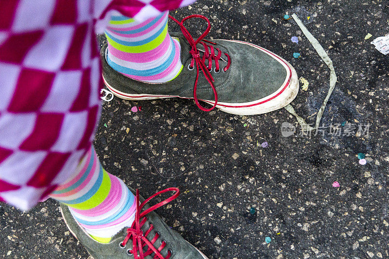 彩色袜子在里约热内卢狂欢节