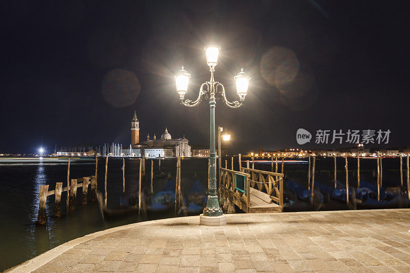 意大利夜晚的威尼斯