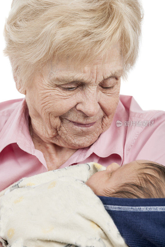 老年妇女和婴儿