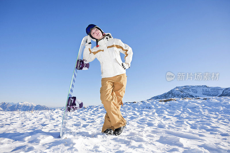 女人滑雪板