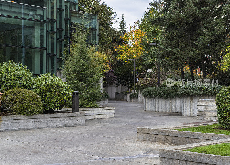 西雅图市政厅外的一个小公共公园