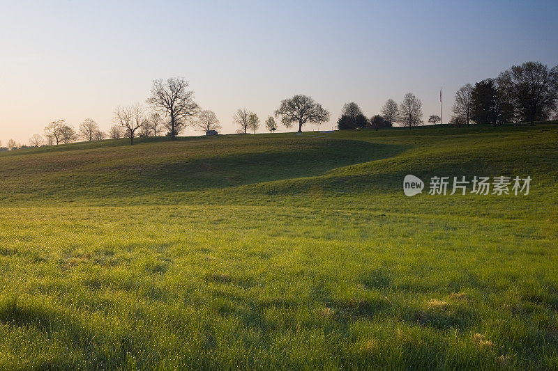 春天的早晨在福吉谷公园