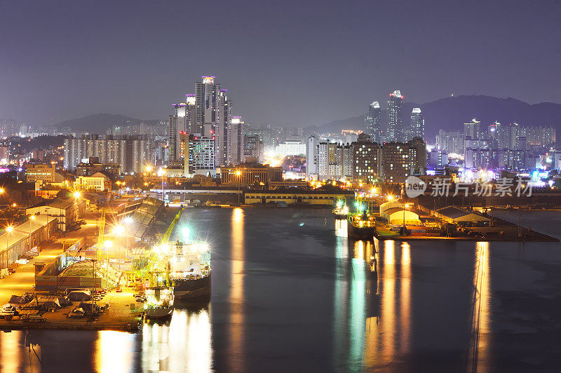 韩国仁川的夜景