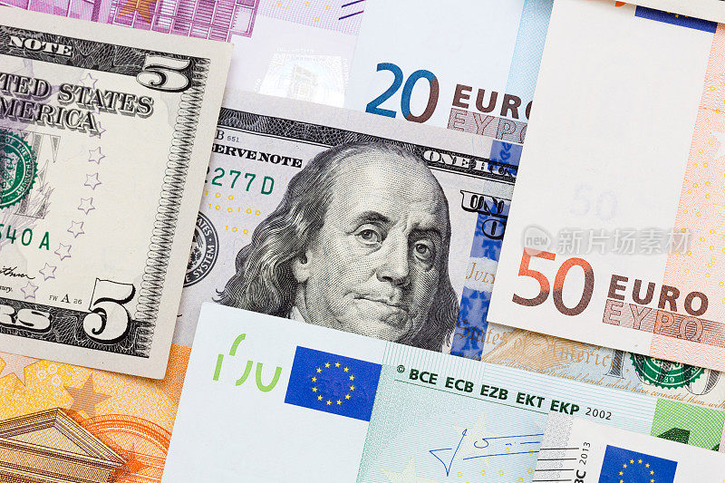 纸币的背景欧洲和美洲的纸币