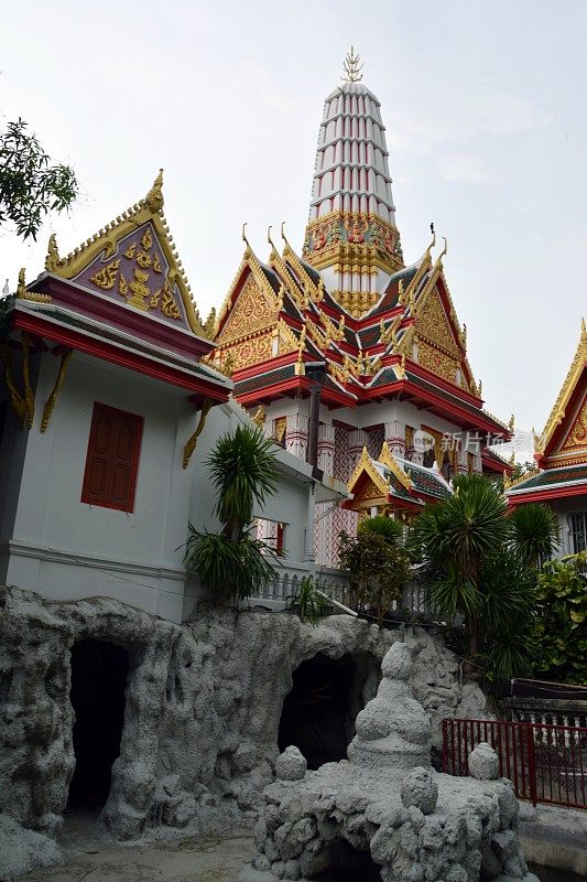 脉轮寺，唐人街区，曼谷，泰国