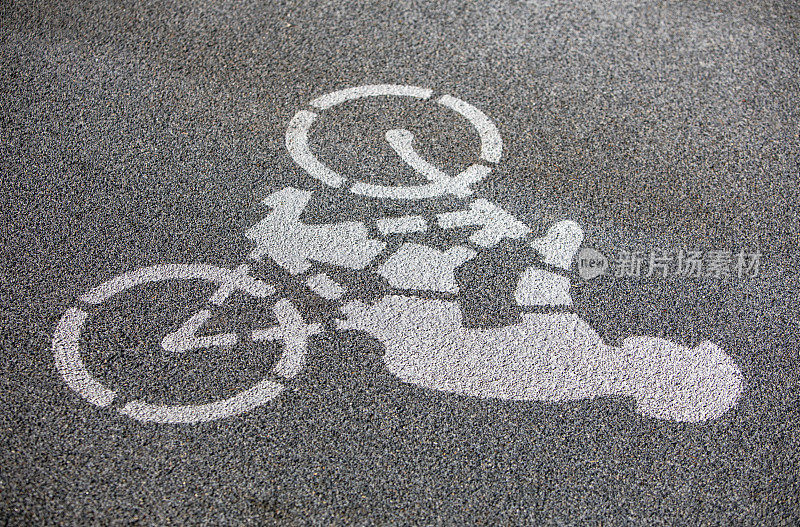自行车道模板标志