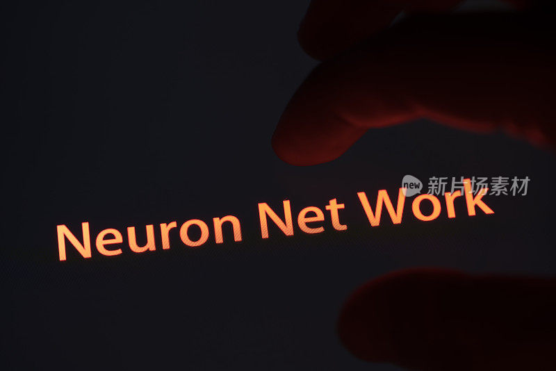 神经元网络在触摸板上用手覆盖