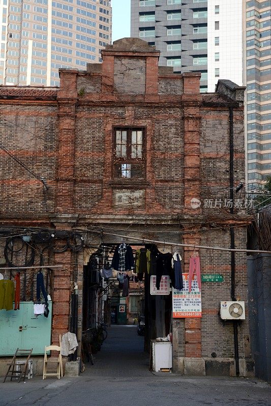 中国上海张元聚落的旧建筑