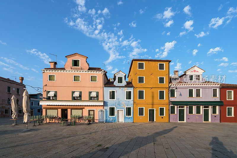 意大利威尼斯布拉诺的彩色建筑