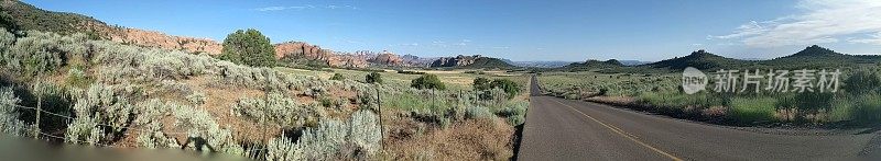 科洛布梯田的全景照片上方洞穴谷在锡安国家公园科洛布梯田路犹他州