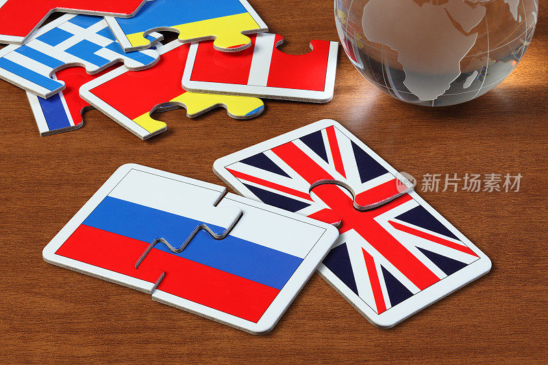 俄罗斯和英国国旗拼图
