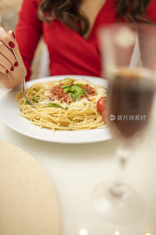 肉酱面特写