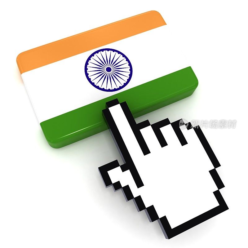 印度国旗按钮