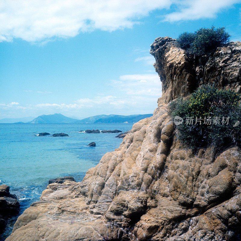 岩石和海洋，斯基亚索斯，希腊