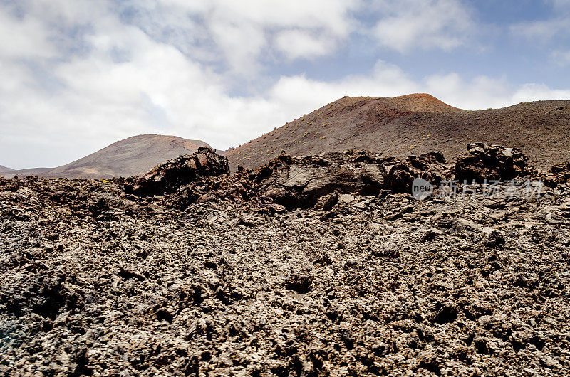 火山景观。Timanfaya国家公园。