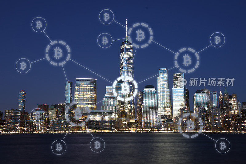 比特币加密货币支付系统网络现代城市未来技术