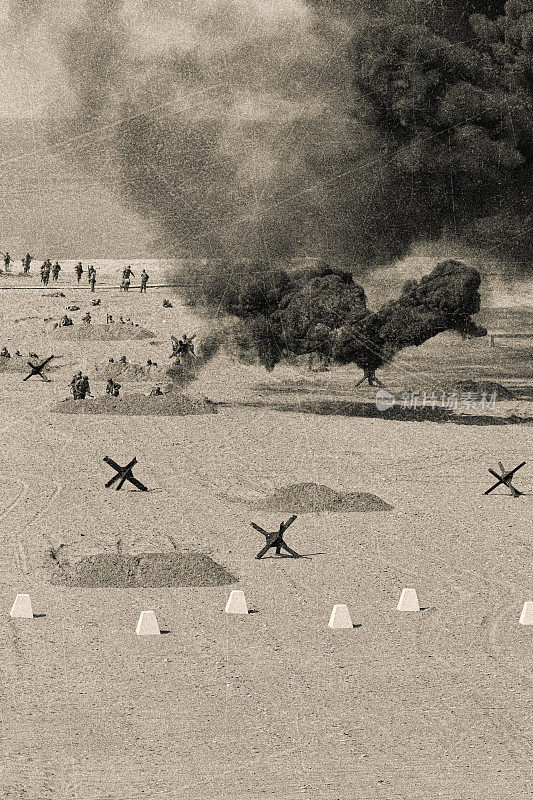 第二次世界大战奥马哈海滩的诺曼底入侵