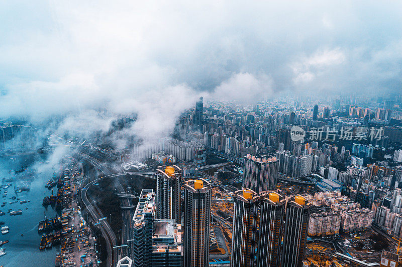 俯瞰香港城市景观