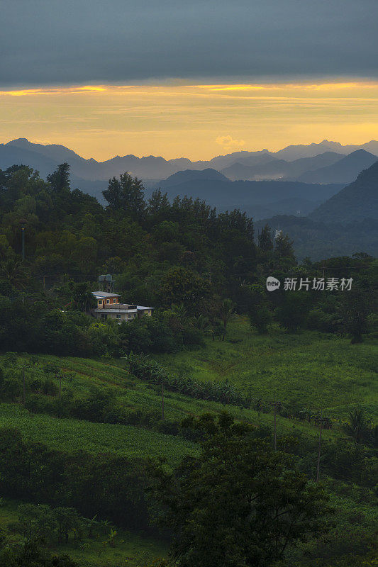 泰国呵叻府考雅伊国家公园热带雨林美丽的风景晨景