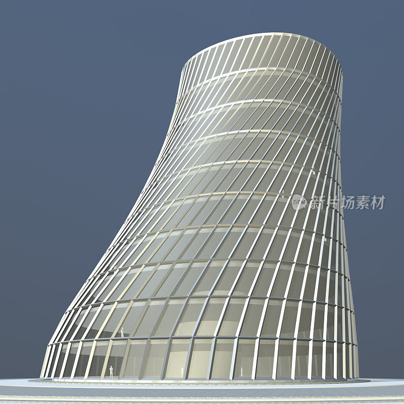 建筑概念的3D插图