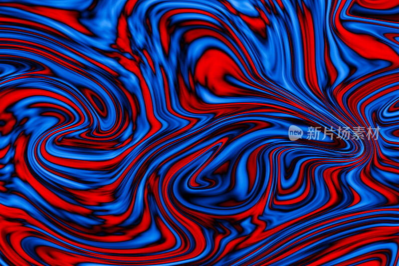 液体形状抽象全息三维波浪背景