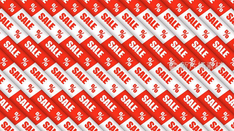 引人注目的图像红白相间的销售购物条纹广告背景