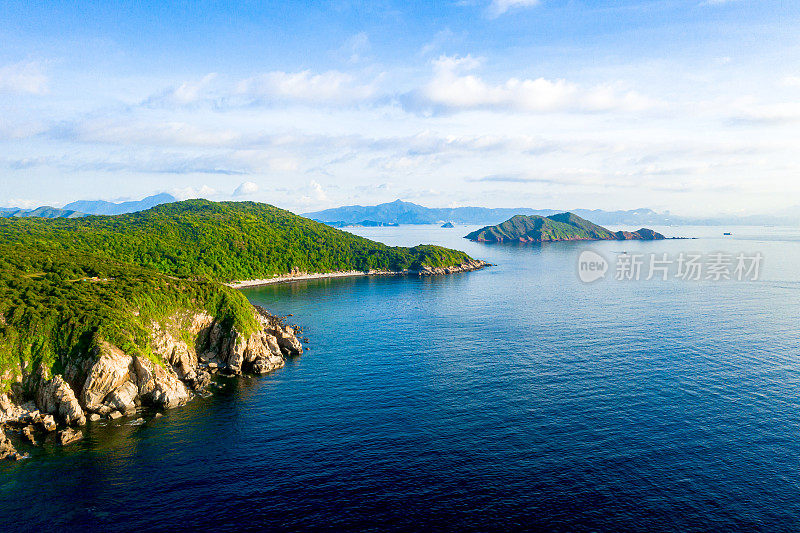 无人机拍摄位于西贡的塔门或草岛海景