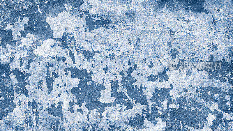 美丽的抽象垃圾装饰深蓝色暗灰泥墙背景，艺术粗糙的风格化纹理网页横幅与空间的文字