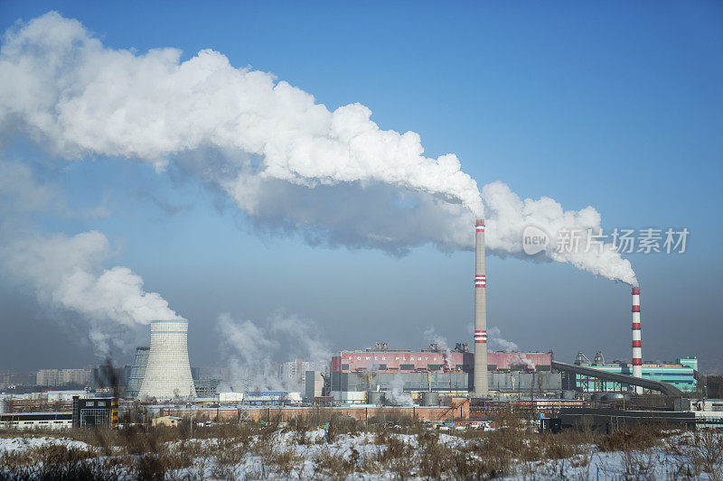 蒙古乌兰巴托市附近的发电厂
