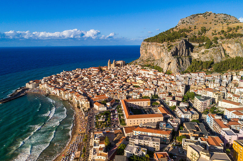 西西里岛和Cefalu古城，意大利，欧洲