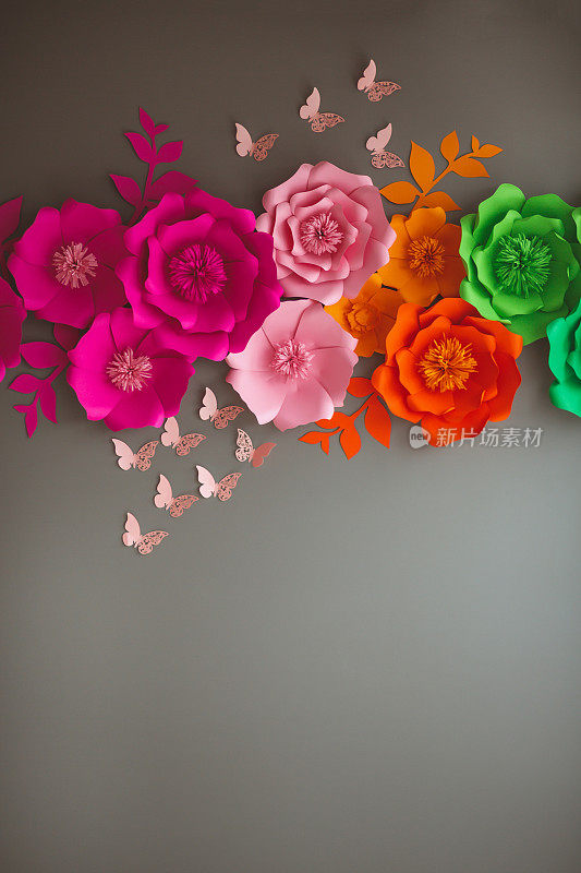 纸花装饰与复印空间