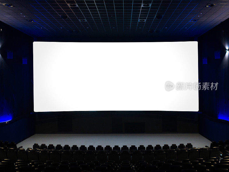 空荡荡的电影院，空荡荡的大屏幕。