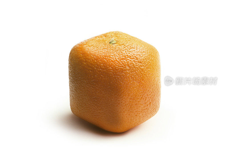 方形橙配白色