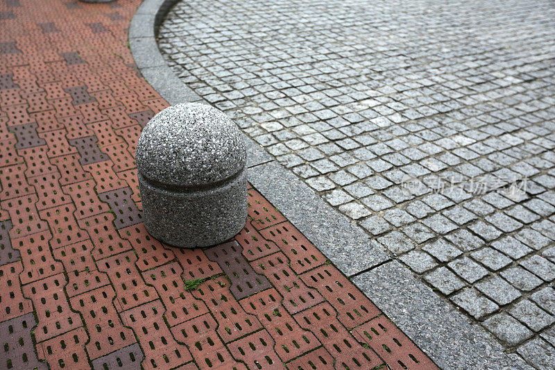 日本东京涩谷区的人行道和铺路砖