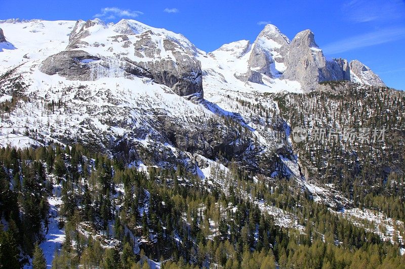 白云石意大利高山天堂:马尔莫拉达群和荒野山谷