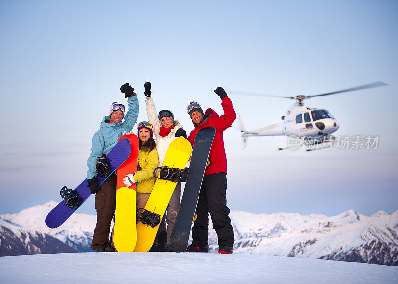 直升机滑雪运动员