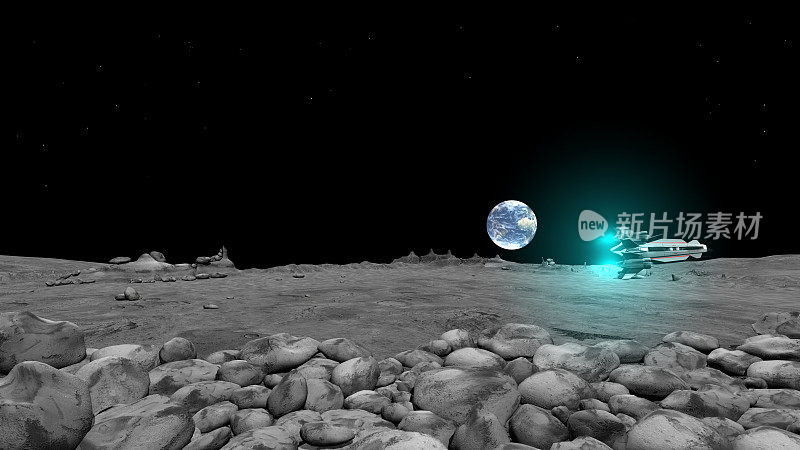 宇宙飞船在月球表面飞行