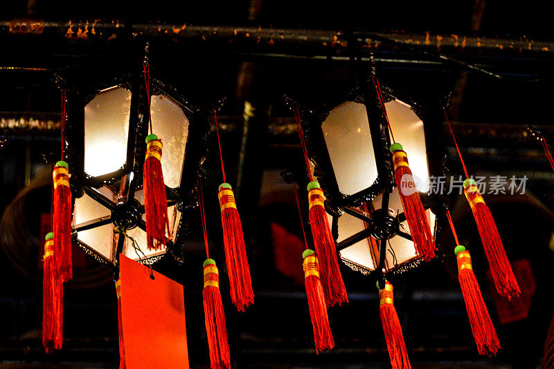 香港文武庙的灯笼