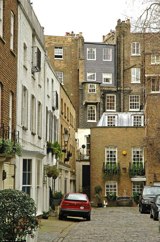 英国伦敦公寓中的窄巷