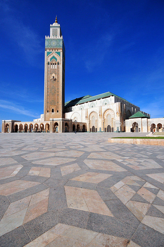 摩洛哥卡萨布兰卡:哈桑二世清真寺及其庭院