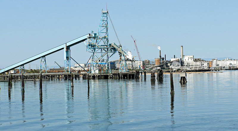 华盛顿州海湾的纸浆厂