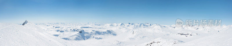 挪威Jotunheimen国家公园的冬季全景