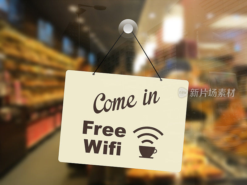 商店开放标志免费wifi上网