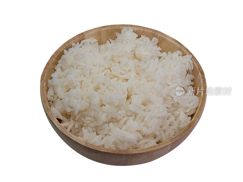 碗里装满了米饭。