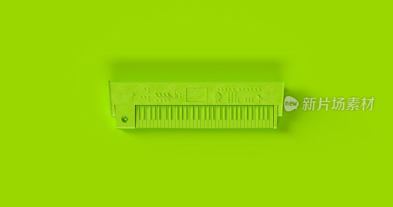 绿色电子键盘