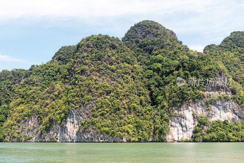 崎岖的喀斯特山区热带香港群岛泰国